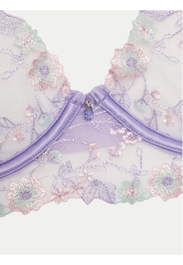 Hunkemöller Biustonosz z fiszbiną Lillia 205399 Fioletowy. Kolor: fioletowy. Materiał: syntetyk