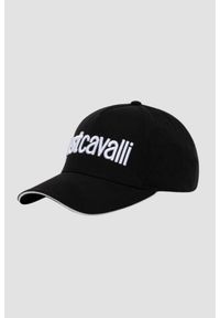 Just Cavalli - JUST CAVALLI Czarna czapka Logo Embroidery 3d Up. Kolor: czarny