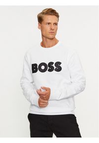 BOSS - Boss Bluza Soleri 01 50494091 Biały Relaxed Fit. Kolor: biały. Materiał: bawełna