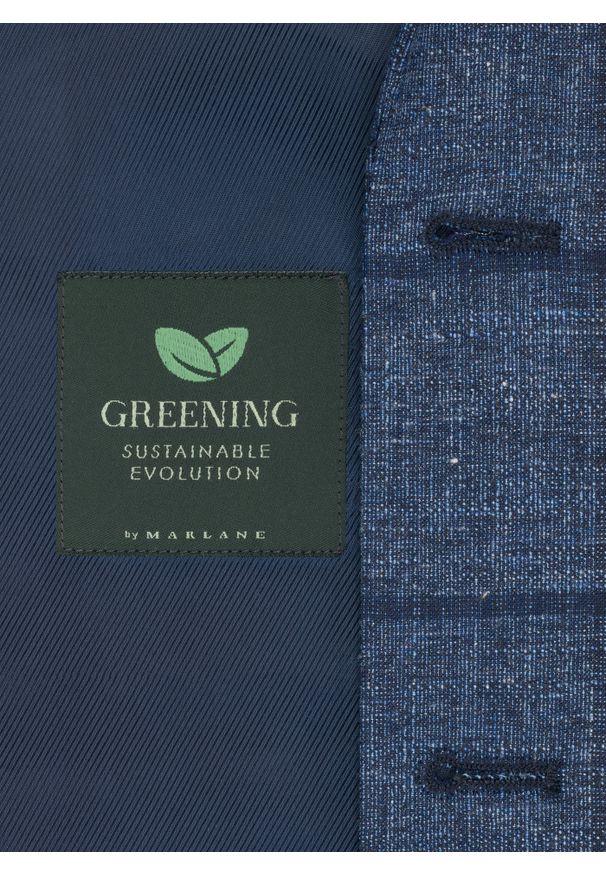 Pako Lorente - PAKO LORENTE – Granatowa marynarka męska w kratkę. Okazja: na co dzień. Kolor: niebieski. Materiał: wełna, bawełna, len. Wzór: kratka. Styl: casual, elegancki, sportowy