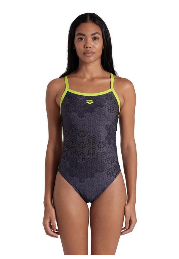 Strój Kąpielowy Arena Camo Kikki - Zielony / Czarny – Rozmiar 26. Kolor: wielokolorowy, czarny, zielony