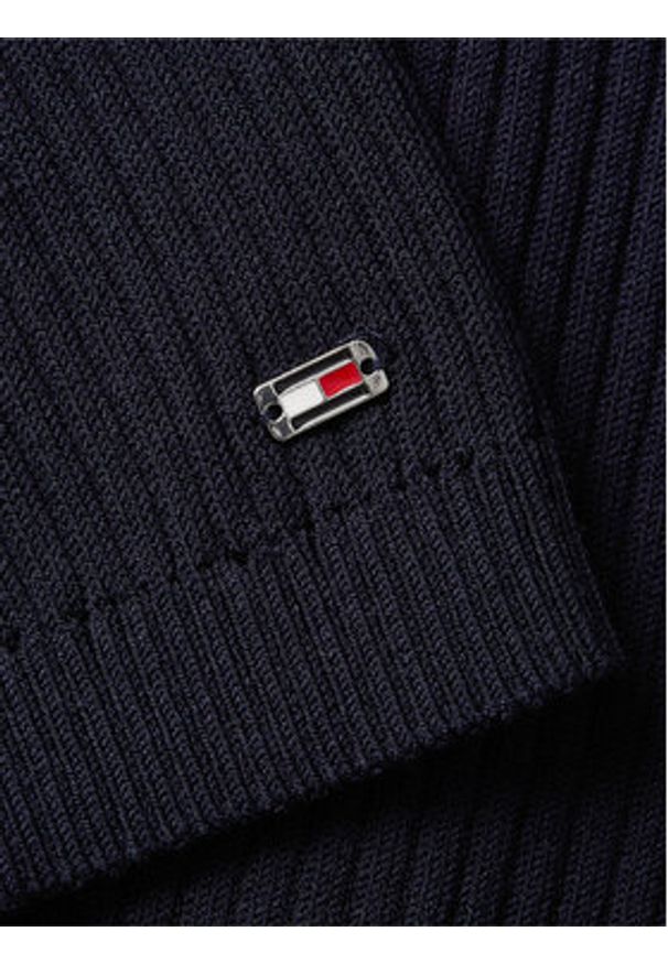 TOMMY HILFIGER - Tommy Hilfiger Kardigan WW0WW38995 Granatowy Slim Fit. Kolor: niebieski. Materiał: syntetyk