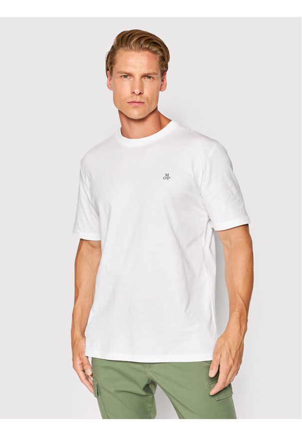 Marc O'Polo T-Shirt B21 2012 51054 Biały Regular Fit. Typ kołnierza: polo. Kolor: biały. Materiał: bawełna