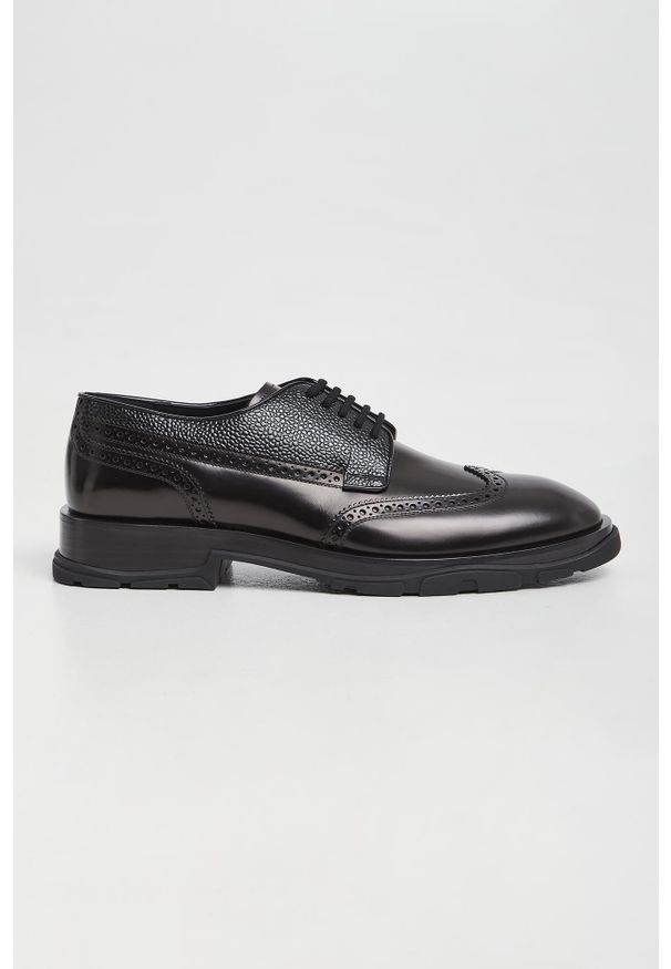 Alexander McQueen - Półbuty męskie skórzane ALEXANDER MCQUEEN. Materiał: skóra
