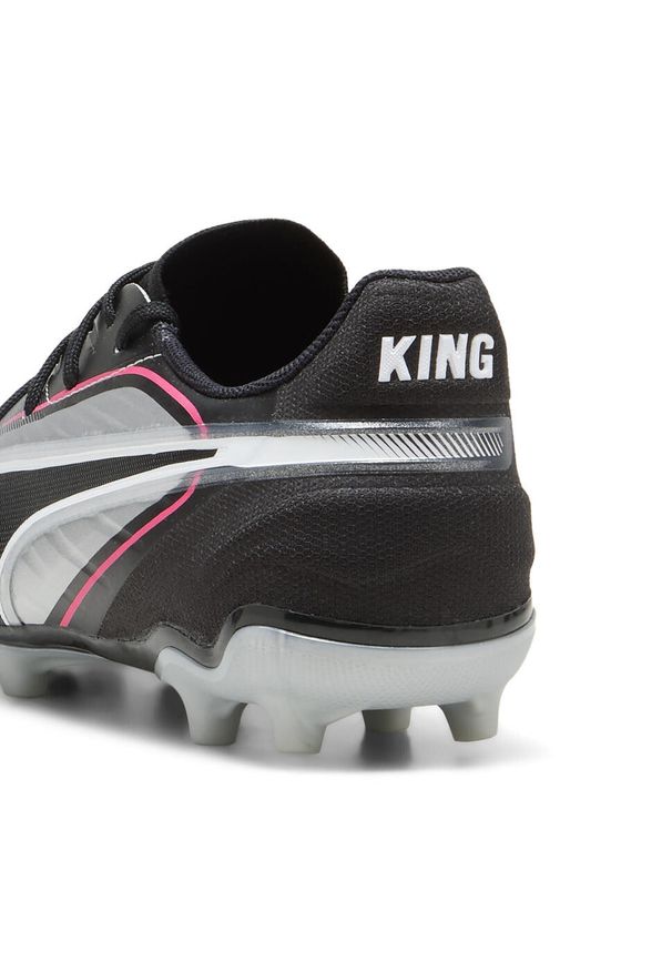 Puma - Młodzieżowe buty piłkarskie KING Match FG/AG PUMA. Kolor: czarny, różowy, biały, wielokolorowy. Sport: piłka nożna