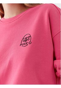 Pinko Bluza Maglia 101831 A162 Różowy Relaxed Fit. Kolor: różowy. Materiał: bawełna #3