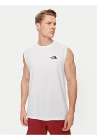The North Face Tank top Simple Dome NF0A87R3 Biały Regular Fit. Kolor: biały. Materiał: bawełna