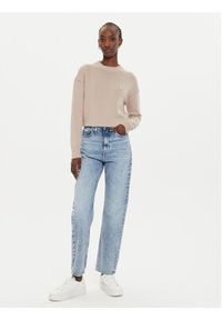Calvin Klein Jeans Sweter Embro Badge J20J222987 Beżowy Regular Fit. Kolor: beżowy. Materiał: bawełna #4