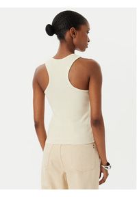 Patrizia Pepe Top 8M1768/J373-W413 Beżowy Slim Fit. Kolor: beżowy. Materiał: bawełna #5