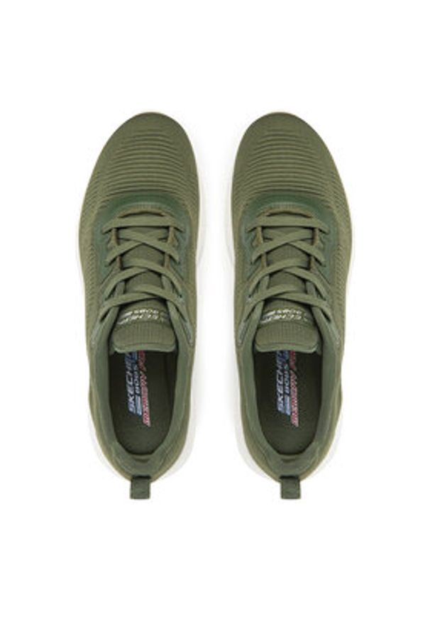 skechers - Skechers Sneakersy Bobs Squad-Tough Talk 32504/DKGR Zielony. Kolor: zielony. Materiał: materiał