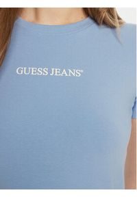 Guess T-Shirt W4YI01 J1314 Błękitny Regular Fit. Kolor: niebieski. Materiał: bawełna #4
