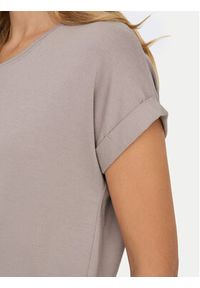 only - ONLY T-Shirt Moster 15106662 Beżowy Loose Fit. Kolor: beżowy. Materiał: wiskoza #5