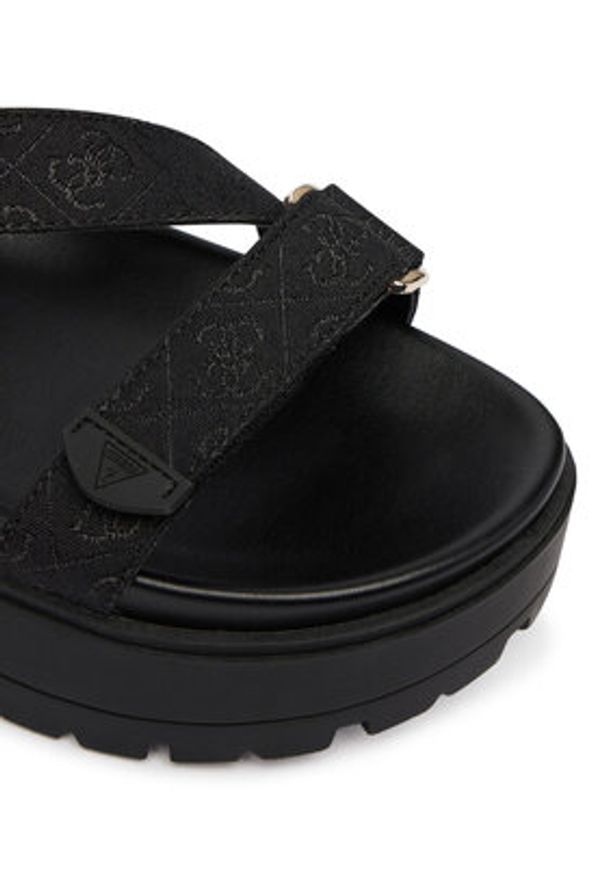 Guess Sandały FLJFTT FAL03 Czarny. Kolor: czarny. Materiał: materiał