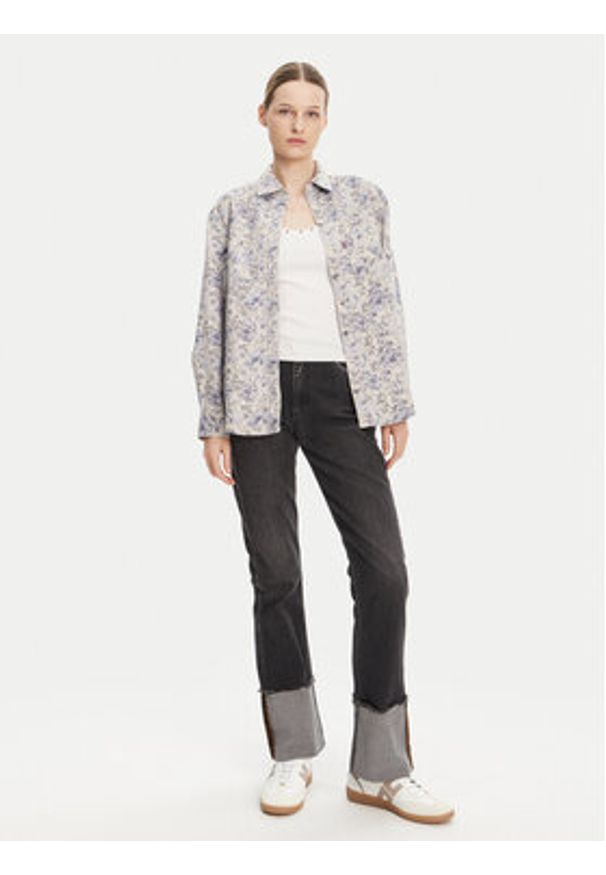 Levi's® Koszula jeansowa Teodora Western A7244-0051 Błękitny Relaxed Fit. Kolor: niebieski. Materiał: bawełna