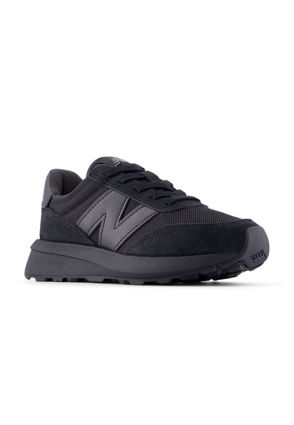 Buty dziecięce New Balance PH370BB – czarne. Kolor: czarny. Materiał: zamsz, skóra. Szerokość cholewki: normalna