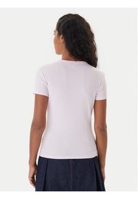 Tommy Jeans T-Shirt Essential DW0DW17383 Różowy Slim Fit. Kolor: różowy. Materiał: bawełna #4