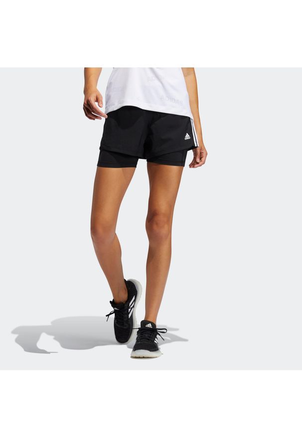 Spodenki fitness cardio damskie Adidas Pacer 3S 2in1. Materiał: materiał, poliester. Długość: krótkie. Sport: fitness