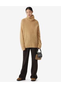 Kenzo - KENZO - Beżowy sweter z golfem. Typ kołnierza: golf. Kolor: beżowy. Materiał: wełna, prążkowany, kaszmir. Długość rękawa: długi rękaw. Długość: długie. Styl: klasyczny #3