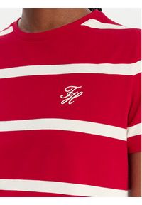 TOMMY HILFIGER - Tommy Hilfiger T-Shirt Script WW0WW47809 Czerwony Regular Fit. Kolor: czerwony. Materiał: bawełna #5