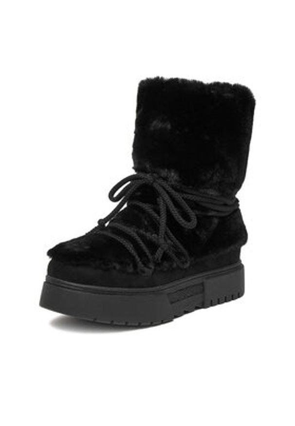 DeeZee Śniegowce HX24020-1 Czarny. Kolor: czarny. Materiał: materiał