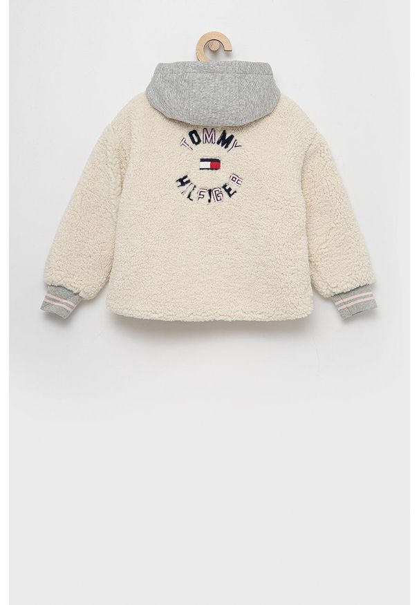 TOMMY HILFIGER - Tommy Hilfiger Kurtka dziecięca kolor kremowy. Kolor: beżowy. Materiał: materiał, włókno