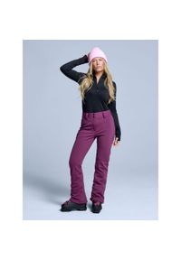 POEDERBAAS - Spodnie narciarskie - Damskie - Elastyczne Softshell - Bordeaux. Kolor: czerwony. Materiał: elastan, nylon. Sezon: zima. Sport: narciarstwo #1