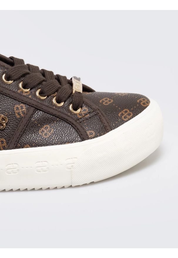 Big-Star - Sneakersy damskie ze skóry ekologicznej brązowe RR274357 803. Okazja: na co dzień, na spacer. Kolor: brązowy. Materiał: skóra ekologiczna. Sport: turystyka piesza