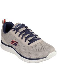 skechers - Buty sportowe męskie Skechers Track Leshur. Kolor: beżowy. Materiał: materiał