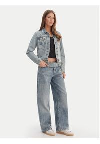 Guess Jeans Kurtka jeansowa W6RN55 D5M4I Niebieski Regular Fit. Kolor: niebieski. Materiał: bawełna #4