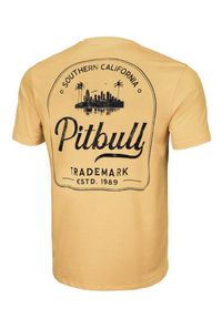 PITBULL - Koszulka bawełniana sportowa t-shirt dla dorosłych Ultra Light So Cal. Kolor: czarny, wielokolorowy, żółty. Materiał: bawełna