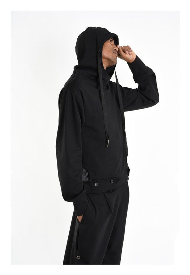 La Haine Inside Us Bluza Unisex | P25083MM1081 | Mężczyzna | Czarny. Okazja: na co dzień. Typ kołnierza: kaptur. Kolor: czarny. Materiał: wiskoza, elastan. Styl: elegancki, casual