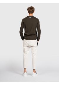 Takeshy Kurosawa Spodnie "Tasca Zip" | 83048 | Tasca Zip | Mężczyzna | Czarny, Kremowy. Okazja: na co dzień. Kolor: kremowy, wielokolorowy, czarny. Materiał: bawełna, poliester, elastan. Wzór: aplikacja. Styl: casual #2