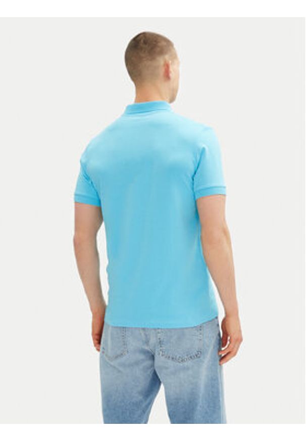 Karl Lagerfeld - KARL LAGERFELD Polo 745088 552235 Turkusowy Regular Fit. Typ kołnierza: polo. Kolor: turkusowy. Materiał: bawełna