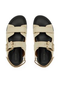 TOMMY HILFIGER - Tommy Hilfiger Sandały Leather Sporty Sandal FW0FW08799 Écru. Materiał: skóra. Styl: sportowy #6