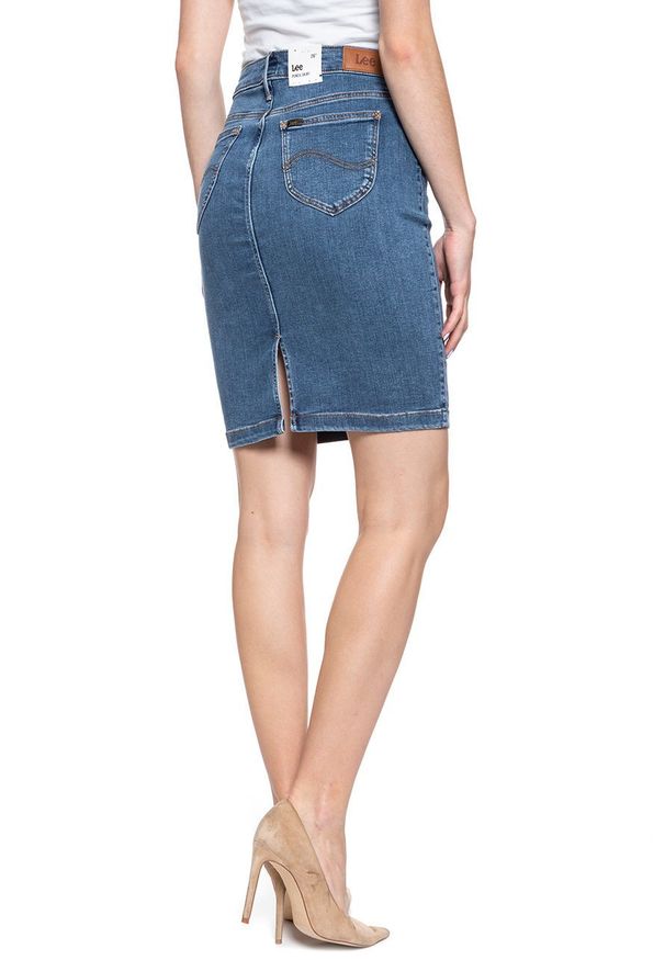 Lee - LEE PENCIL SKIRT CLEAN PLAY L38GKJZH 112108176. Materiał: jeans. Wzór: jednolity