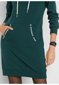 bonprix - Sukienka dresowa. Kolor: niebieski. Materiał: dresówka