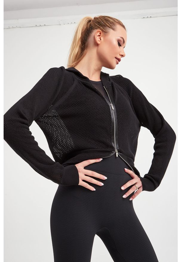 Wolford - Kardigan WOLFORD. Typ kołnierza: kaptur. Materiał: tkanina, bawełna. Długość rękawa: długi rękaw. Długość: długie. Wzór: ażurowy