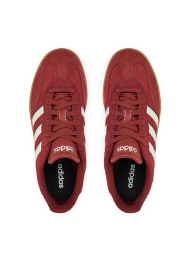 Adidas - adidas Sneakersy Barreda JP7098 Bordowy. Kolor: czerwony. Materiał: zamsz, skóra