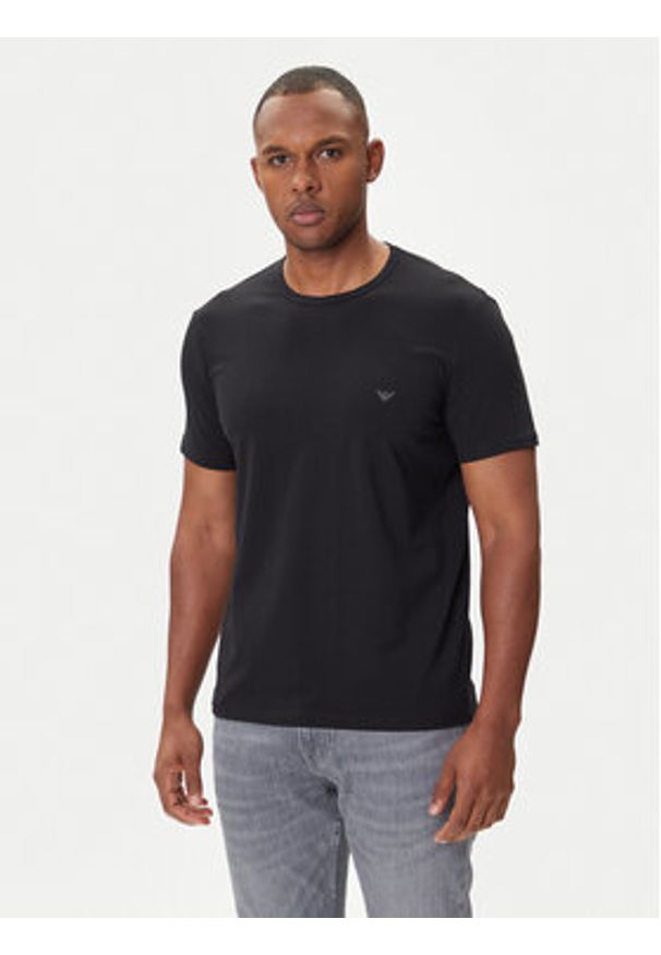 Emporio Armani Underwear Komplet 2 t-shirtów EM000391 AF14132 MC005 Czarny Regular Fit. Kolor: czarny. Materiał: bawełna