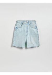 Reserved - Jeansowe szorty bermudy - niebieski. Kolor: niebieski. Materiał: jeans #1