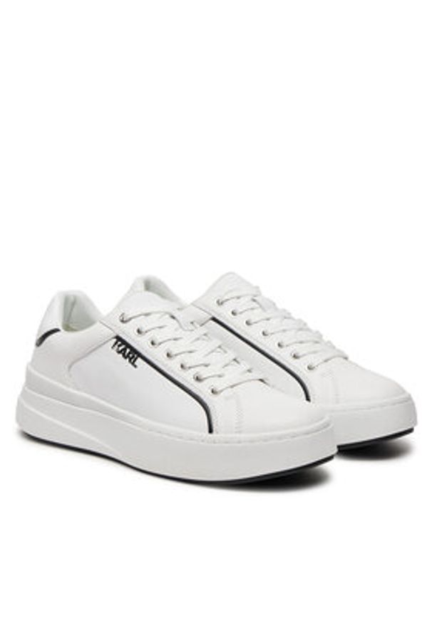 Karl Lagerfeld - KARL LAGERFELD Sneakersy KL54020 Biały. Kolor: biały. Materiał: skóra