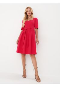 Mohito - Sukienka midi z wiązaniem - Różowy. Kolor: różowy. Długość: midi #2