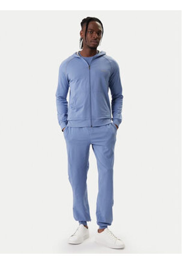 BOSS Bluza Mix&Match 50515313 Błękitny Regular Fit. Kolor: niebieski. Materiał: bawełna
