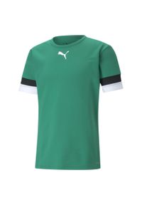 Puma - Koszulka piłkarska męska PUMA teamRISE Jersey. Kolor: czarny, zielony, wielokolorowy. Materiał: jersey. Sport: piłka nożna