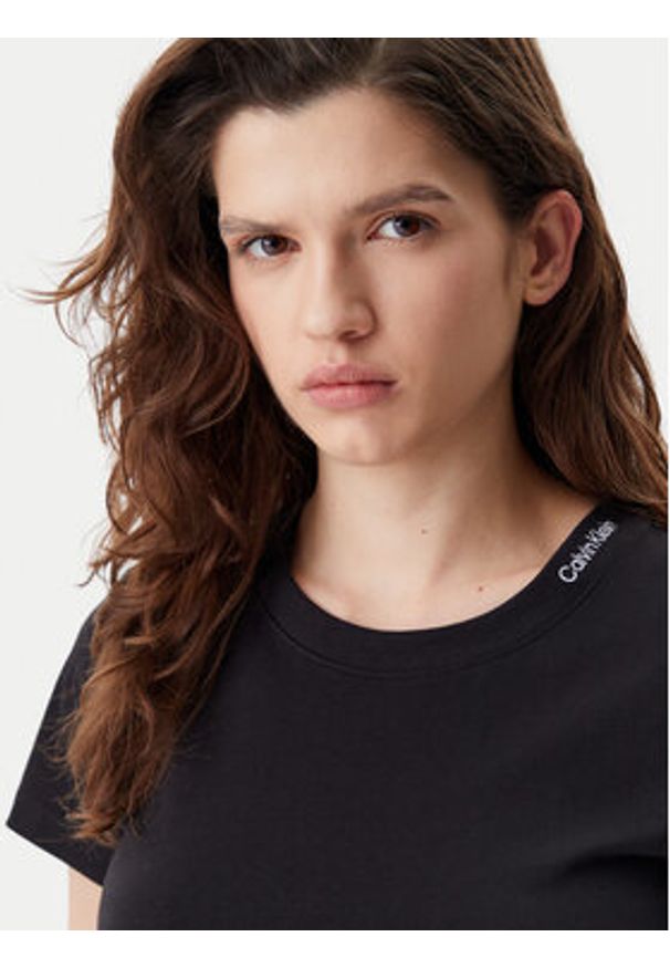 Calvin Klein Jeans T-Shirt Logo J20J225540 Czarny Regular Fit. Kolor: czarny. Materiał: bawełna