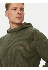 Aeronautica Militare Sweter 262MA1665UL00409 Khaki Regular Fit. Kolor: brązowy. Materiał: bawełna #5