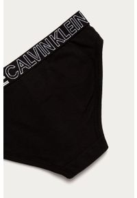 Calvin Klein Underwear - Figi dziecięce (2-pack). Kolor: czarny. Materiał: bawełna, dzianina, elastan. Wzór: nadruk #3