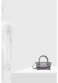 Patrizia Pepe torebka skórzana kolor szary. Kolor: szary. Materiał: skórzane #4