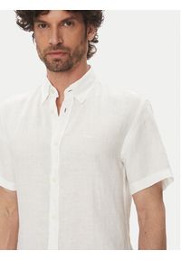 BOSS Koszula H-Roan 50539352 Biały Slim Fit. Kolor: biały. Materiał: len #4