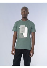 outhorn - T-shirt z nadrukiem męski. Okazja: na co dzień. Materiał: jersey, bawełna. Wzór: nadruk. Styl: casual #9